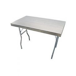 Pit-Pal Products Folding Table Work Table 72 x 31 x 31 in Aluminum Natural