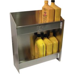 Pit-Pal Products Oil Shelf Wall Mount 2 Shelf 16 x 18 x 5-1/2 in Aluminum