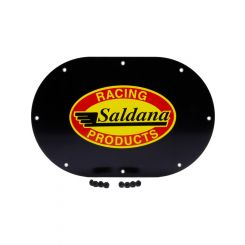 Saldana Tail Tank Cover Plate 6 x 10 in Oval Aluminum Black Anodize S