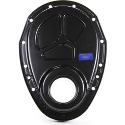 Pro Cam Timing Cover 1 Piece Steel Black Paint Small Block Chevy