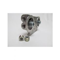 Perma-Cool Remote Oil Filter Mount Dual Filter 1-16 in Thread Two 1/2 in