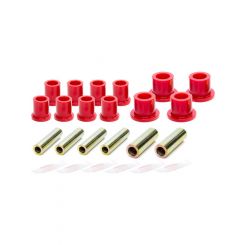 Prothane Leaf Spring Bushing Kit Rear Polyurethane Steel Red / Zinc Ox