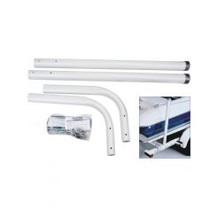 Reese Boat Guide Post - 44 in Tall - Steel - White - Pair