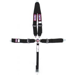 RJS Safety Harness 5 Point Camlock SFI 16.1 Pull Down Adjust Bolt-On
