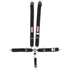 RJS Safety Harness 5 Point Camlock SFI 16.1 Pull Down Adjust Bolt-On