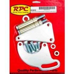 RPC Power Steering Pump Bracket Kit Steel Chrome BB Chev Long Water Pump