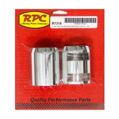 RPC Radiator Hose End Cap Aluminum Polished Pair