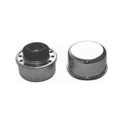 RPC Breather Twist-On Round Steel Chrome Oil Fille