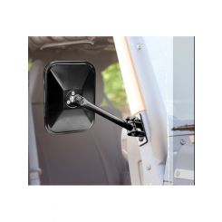Rugged Ridge Mirror Side View Rectangular Quick Release Steel Black