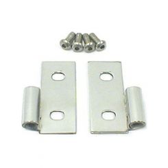 Rugged Ridge Door Hinge Kit Bolt-On 2-Doors Stainless Polished Jeep