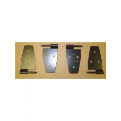 Rugged Ridge Door Hinge Kit Bolt-On 2-Doors Steel Black Powder Coat