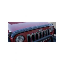 Rugged Ridge Body Guard Body Armor Hood Stick-On Plastic Black Jeep
