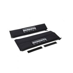 Schroth Racing Harness Pad Silver SCHROTH Logo Polyester Black 2 in