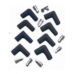 Taylor/Vertex Boot / Terminal Kit Spark Plug 8 mm Black 90 Degree Set o