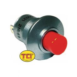 TCI Push Button Switch Momentary 10 Amp 12V 5/8 in Bulkhead Mount