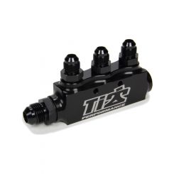 Ti22 Performance Fuel Block Three 6 AN Female Ports One 8 AN Female P