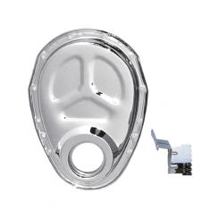 Trans-Dapt Timing Cover 1 Piece Timing Tab Included Steel Chrome Small B