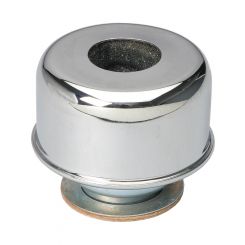 Trans-Dapt Breather Twist-In Round 1" Hole Ford PCV Steel Chrome