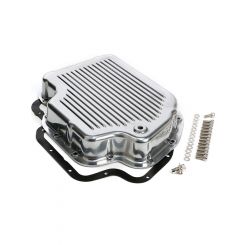 Trans-Dapt Transmission Pan Stock Depth Finned Gasket / Chrome Hardware