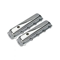 Trans-Dapt Valve Cover Stock Height Baffled Offset Breather Holes Steel 