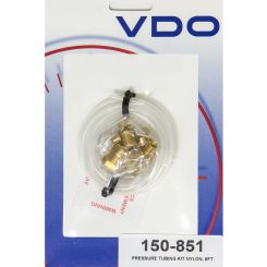 VDO Gauge Tubing - 6 ft - 1/8 in OD - Brass Fittings - Plastic - Kit (150-851)