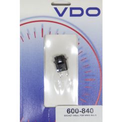 VDO Light Bulb Socket - Plastic - Black - E Type Light Bulbs - Each (600-840)