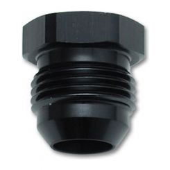 Vibrant Performance Fitting Plug 10 AN Hex Head Aluminum Black Anodize