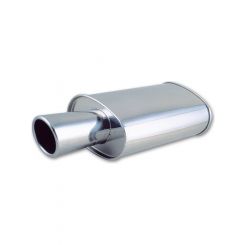 Vibrant Performance Muffler Streetpower 2-1/2 in Center Inlet 4 in Round
