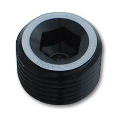 Vibrant Performance Socket Pipe Plug; Size: 1/8" NPT Male Threads Black