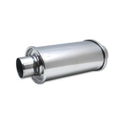 Vibrant Performance Ultra Quiet Resonator, 3" inlet/oulet Stainless Steel