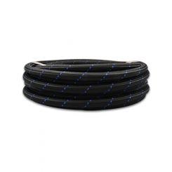 Vibrant Performance Hose -12 AN 5 ft Braided Nylon Rubber Black / Blue