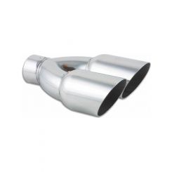 Vibrant Performance Exhaust Tip Weld-On 2-1/2 in Inlet Dual 3-1/2 in Rou