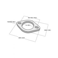 Vibrant Performance Collector Flange 2-Bolt 3/8 in Thick 2-3/4 in ID St