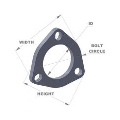 Vibrant Performance Collector Flange 3-Bolt 3/8 in Thick 3-1/2 in ID St