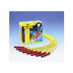 Accel Spark Plug Wire Set Spiral Core 8.8 mm Yellow Straight Plug Boots