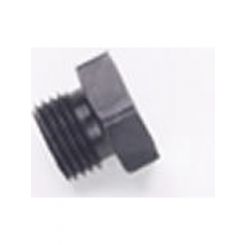 Aeromotive Fitting Plug 6 AN O-Ring Hex Head Aluminum Black Anodize