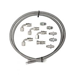 Billet Specialties Power Steering Hose Kit Fittings Braided Stainless R