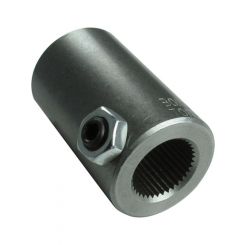 Borgeson Steering Shaft Coupler 5/8 in 36 Spline to 3/4 in Smooth Weld