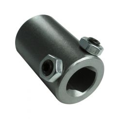 Borgeson Steering Shaft Coupler 3/4 in Double D to 3/4 in Smooth Weld-