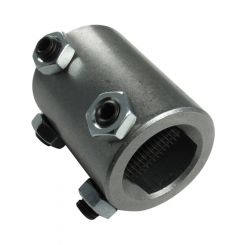 Borgeson Steering Shaft Coupler 3/4 in Double D to 1 in Double D Steel