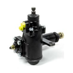 Borgeson Steering Box Power Iron Black Paint 1-1/8 in Pitman Shaft Mop