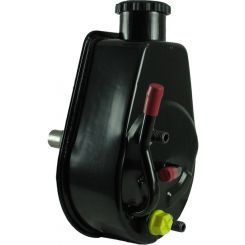 Borgeson Power Steering Pump Saginaw Steel Black Paint Hydro-Boost Bra