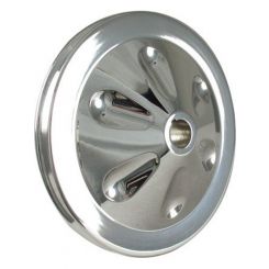 Borgeson Power Steering Pulley V-Belt 1 Groove Bolt-On 4.625 in Diamet