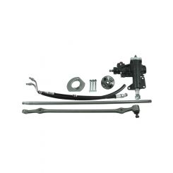 Borgeson Steering Box Power 14 to 1 Ratio Joints / Lines Iron Ford V8