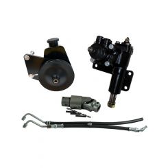 Borgeson Steering Box Power 14 to 1 Ratio 1-1/8 in Pitman Shaft Bracke