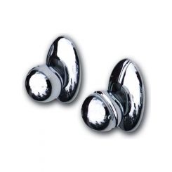 Clayton Machine Works Door Handle Knob Grooved Aluminum Chrome Bear Cl