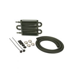 Derale Fluid Cooler 8-1/8 x 5 x 3/4 in Tube Type 11/32 in Hose Barb Inl