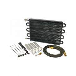 Derale Fluid Cooler 17-1/2 x 10-1/4 x 3/4 in Tube Type 6 AN Male Inlet