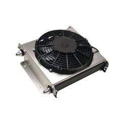 Derale Fluid Cooler and Fan 13 x 14-7/8 x 5-5/8 in Plate Type 8 AN Male
