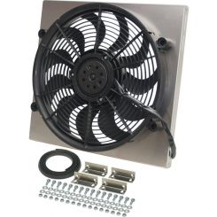 Derale Electric Cooling Fan HO RAD 17 in Fan Puller 2400 CFM Curved Bla
